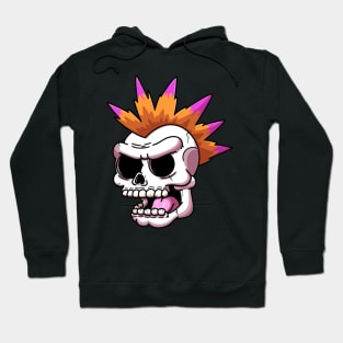 Cartoon Punk Rock Skeleton Head Hoodie